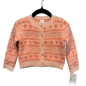 Carter’s NWT Knit Peach and Coral Sweater Cardigan Size 12 Month